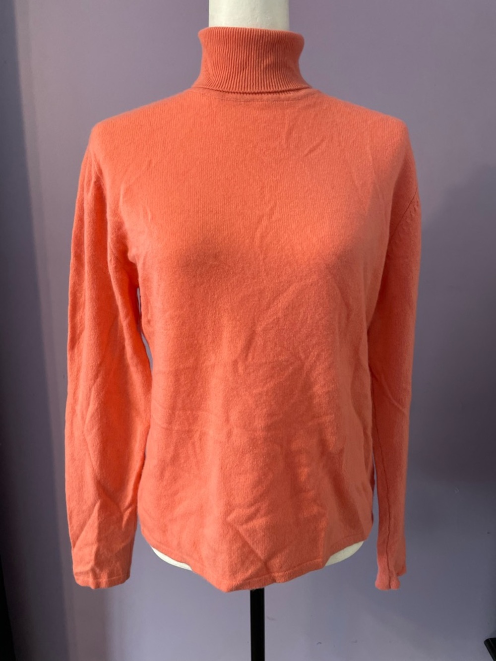 Cashmere Women's Coral Turtleneck Sweater